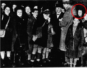 Rosa Goldschal arrives in Edinburgh Waverley Station, 1938.  The German and Austrian refugee children are met by Rabbi Dr. Salis Daiches
