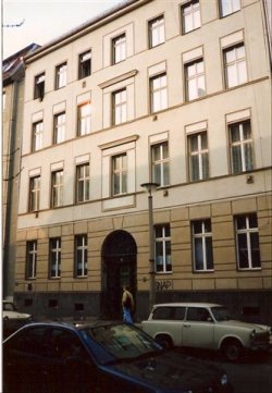 Photo of Grenadierstrasse after recent renovations c2000. Photo taken by Rosa and Joe Sacharin