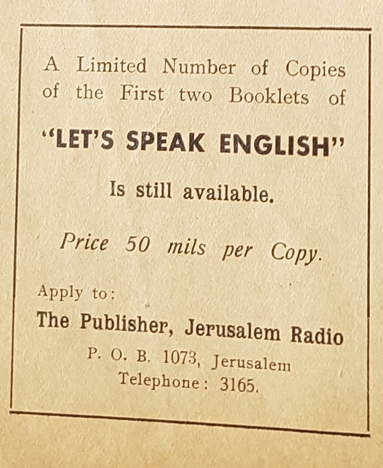 advert from Jerusalem Radio,  June 9, 1939, p4