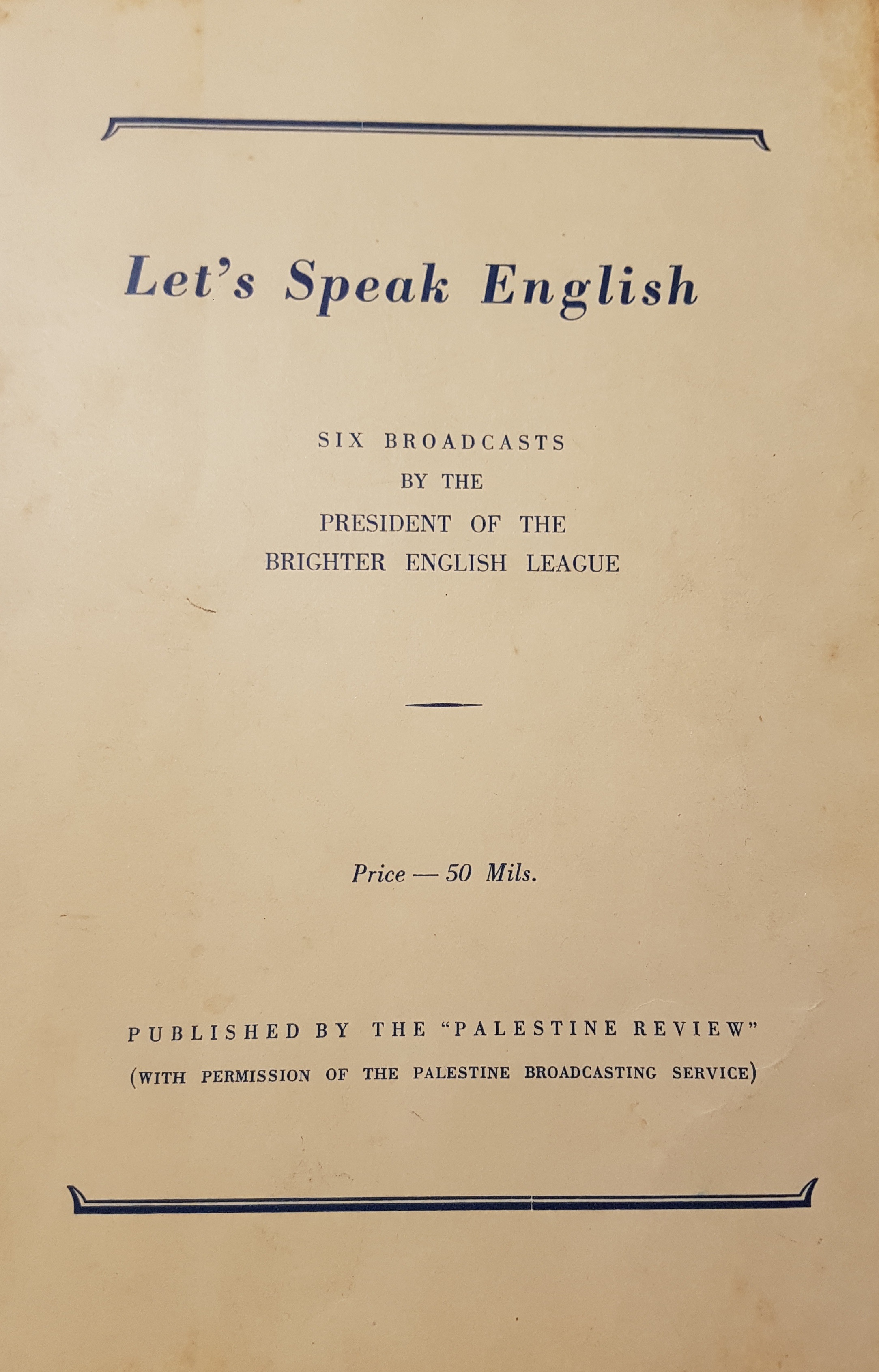   Photo: Let's Speak English Front cover