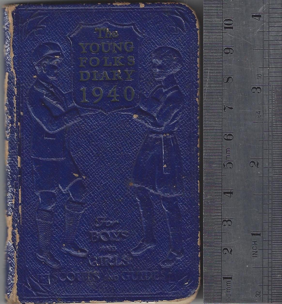   Photo of front cover of Heinrich Pfeil's diary 1940-41