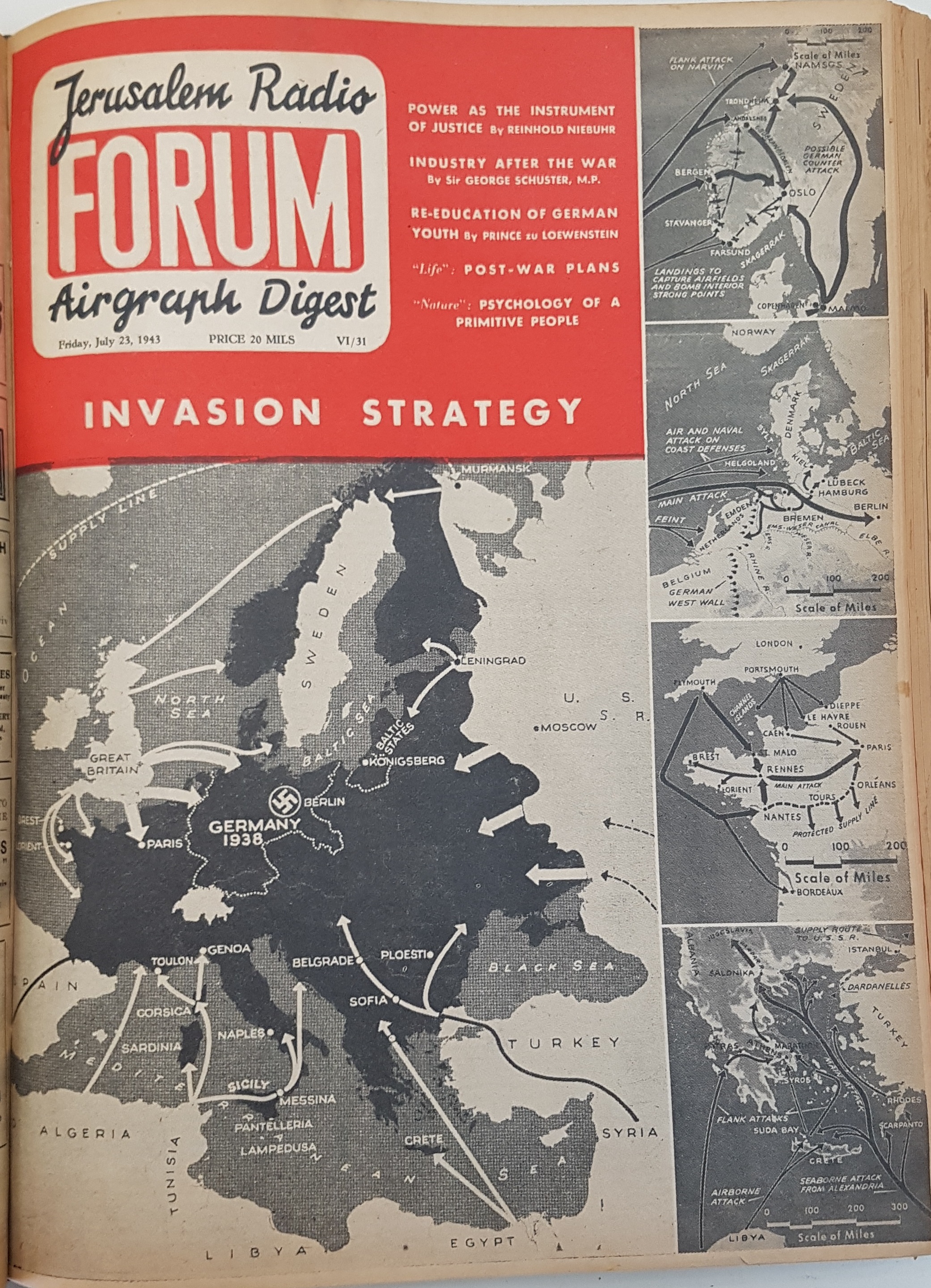 cover page of Forum Vol 6, No. 31, Friday,  July 23, 1943