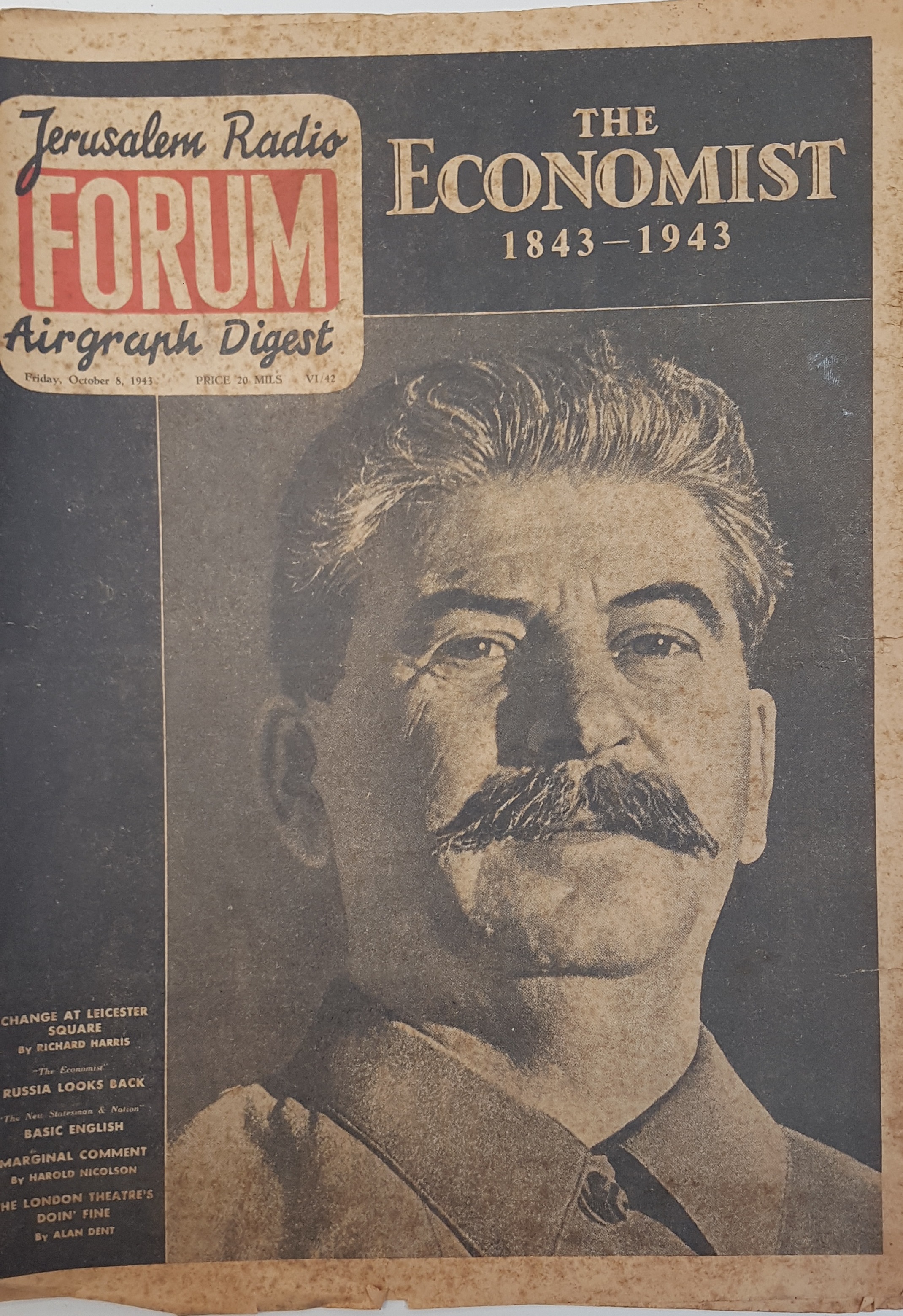 cover page of Forum Vol 6, No 42, Friday, October 8, 1943