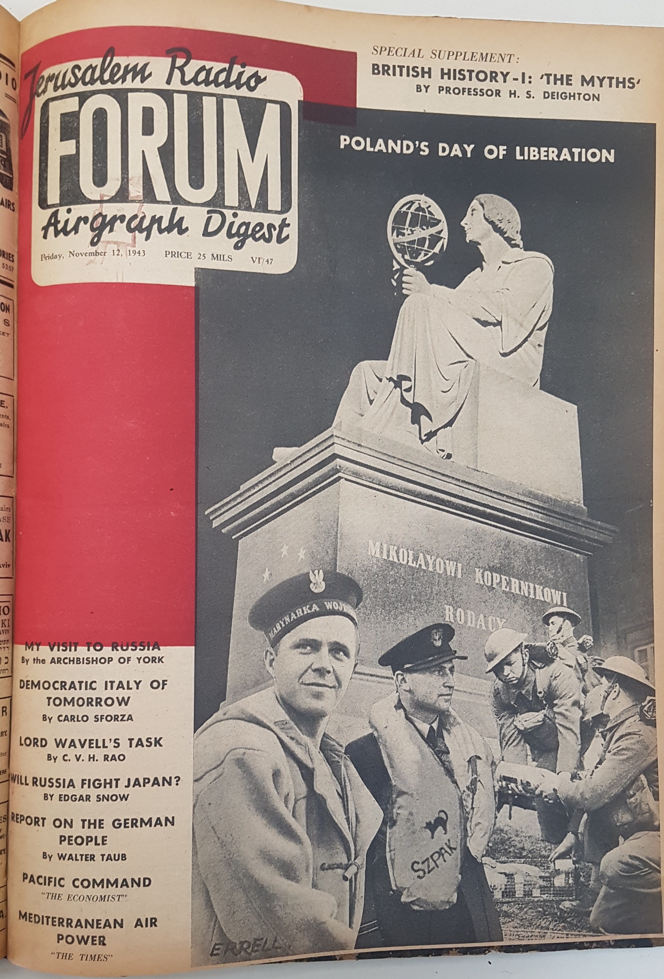 cover page of Forum Vol 6, No 47, Friday,  November 12, 1943