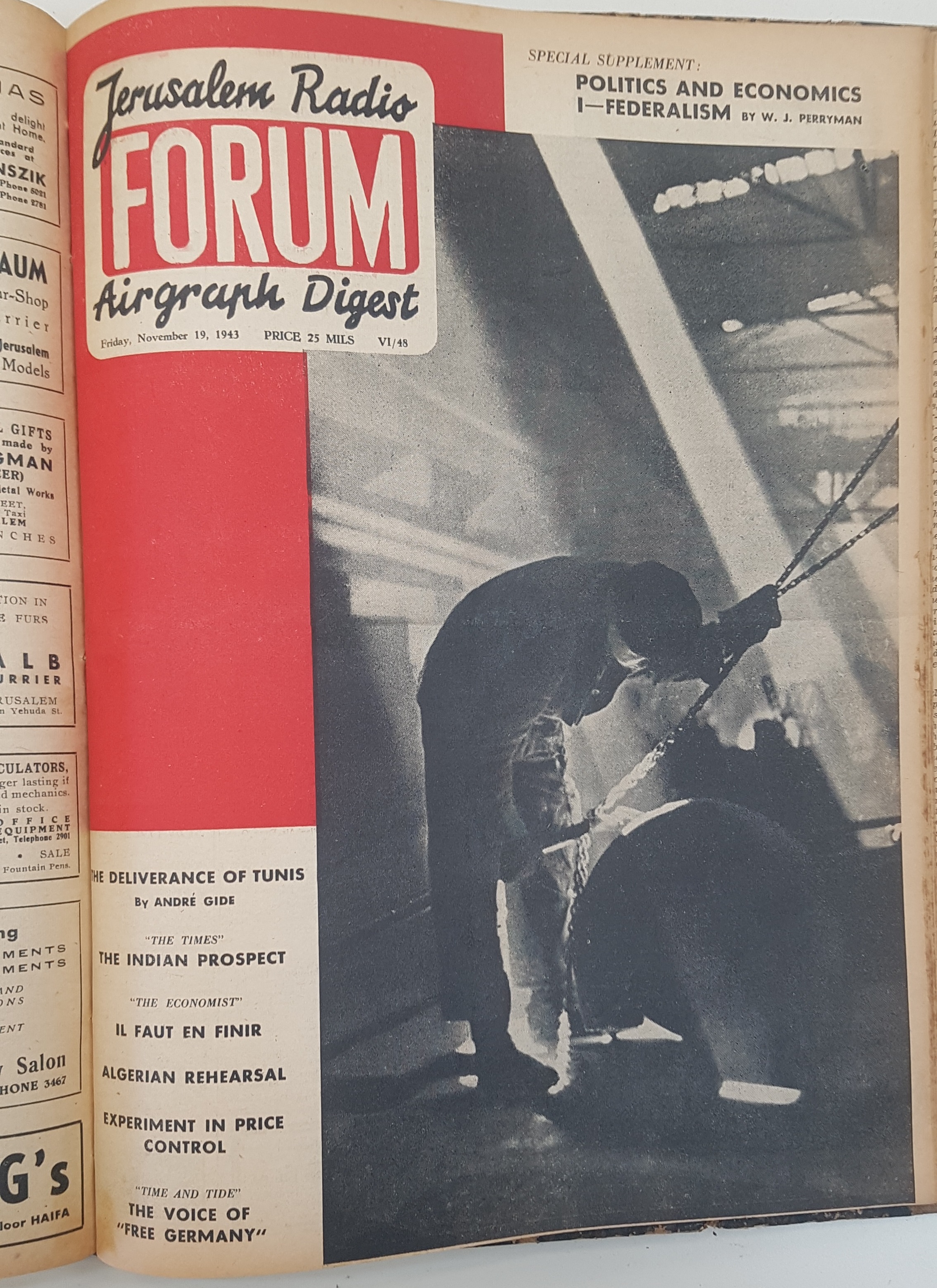 cover page of Forum Vol 6, No 48, Friday, November 19, 1943