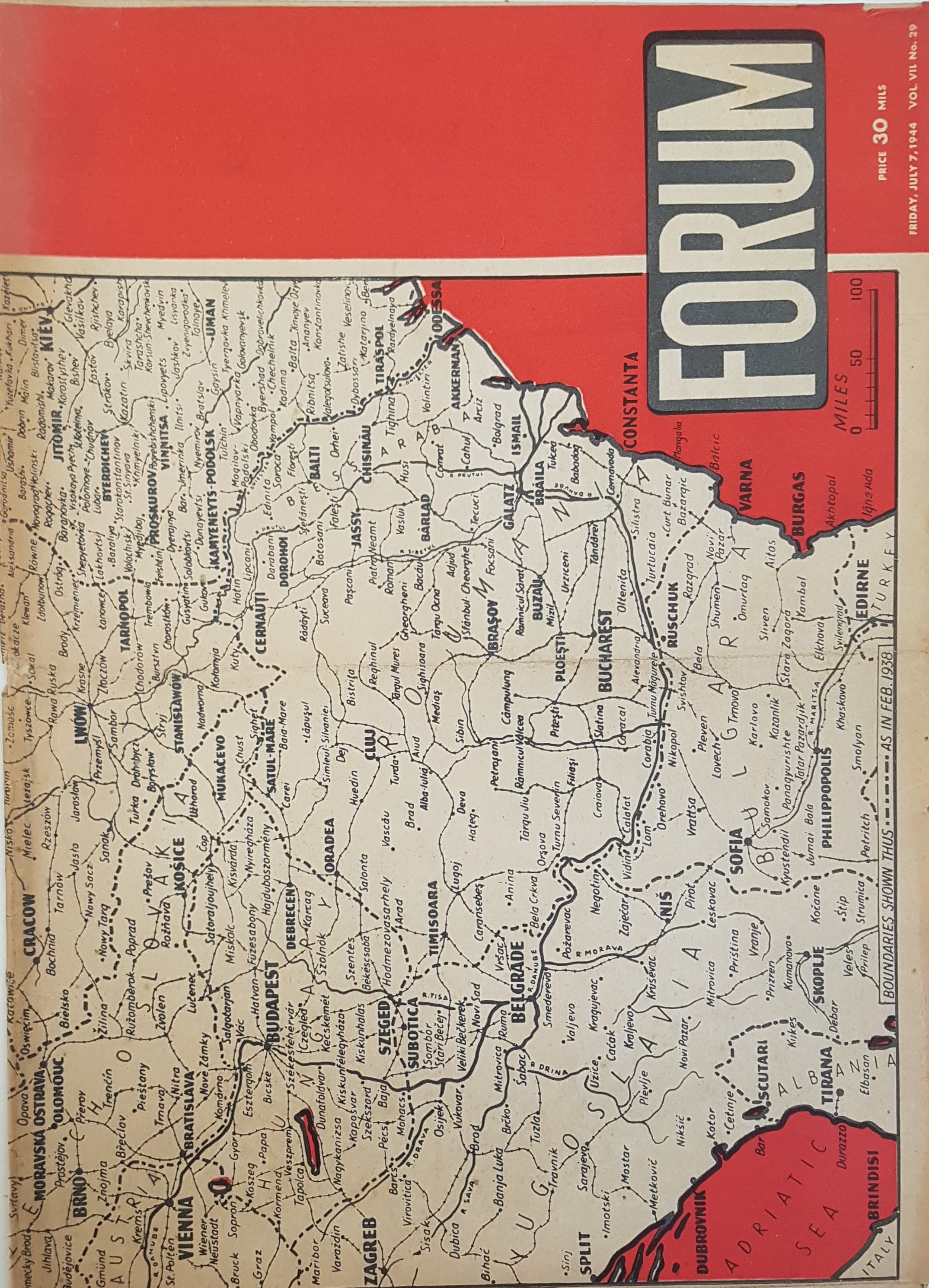 cover page of Forum Vol 8, No 29, July 13, 1945