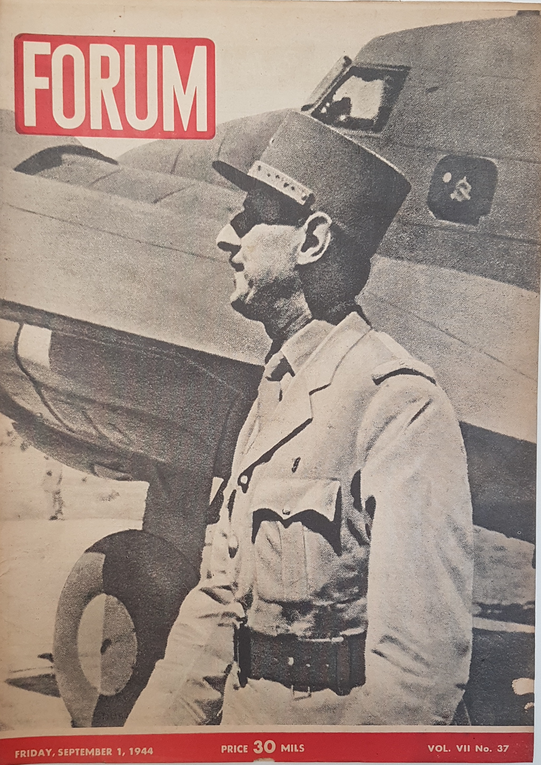 cover page of Forum Vol 7, No. 37, Friday,  September 1, 1944