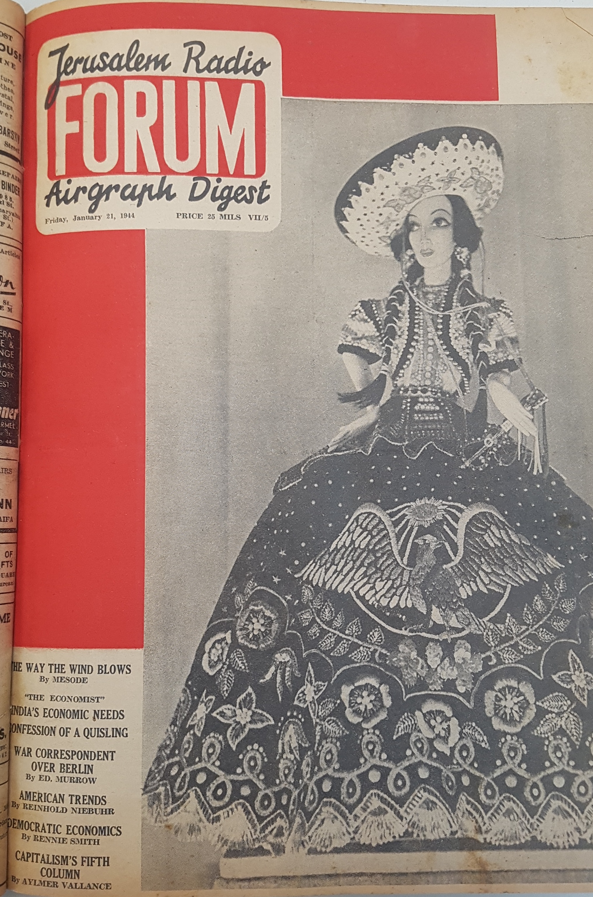 cover page of Forum Vol 7, No 5, January 21, 1944