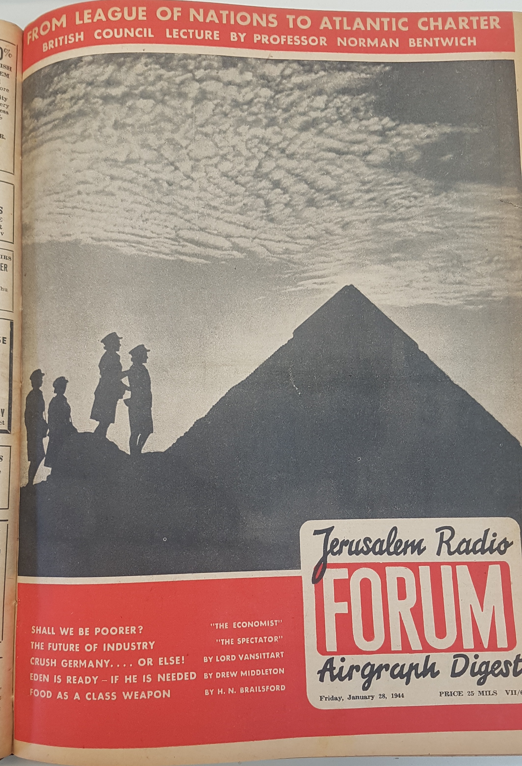 cover page of Forum Vol 7, No 6, January 28, 1944