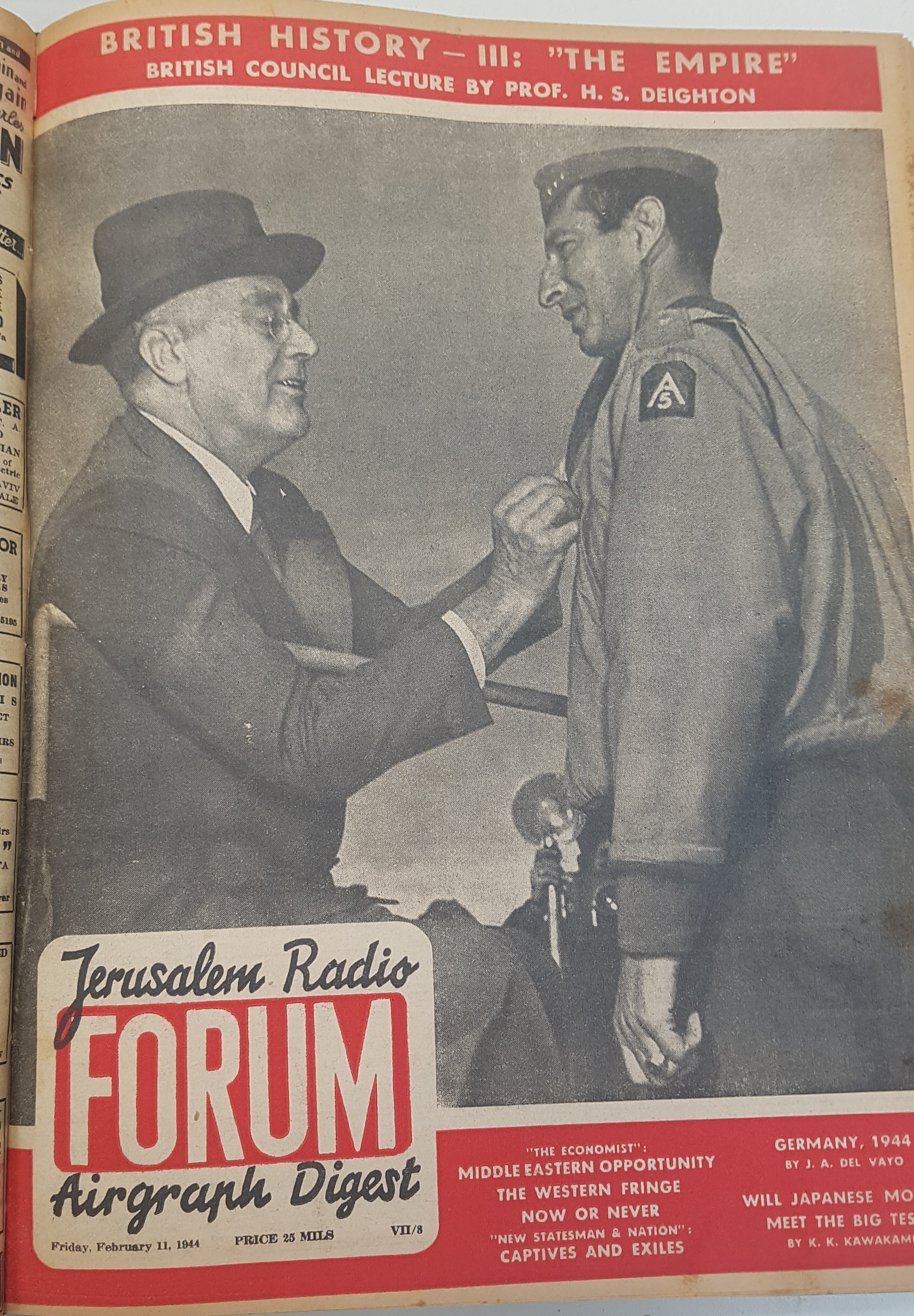 cover page of Forum Vol 7, No. 8,  February 11, 1944