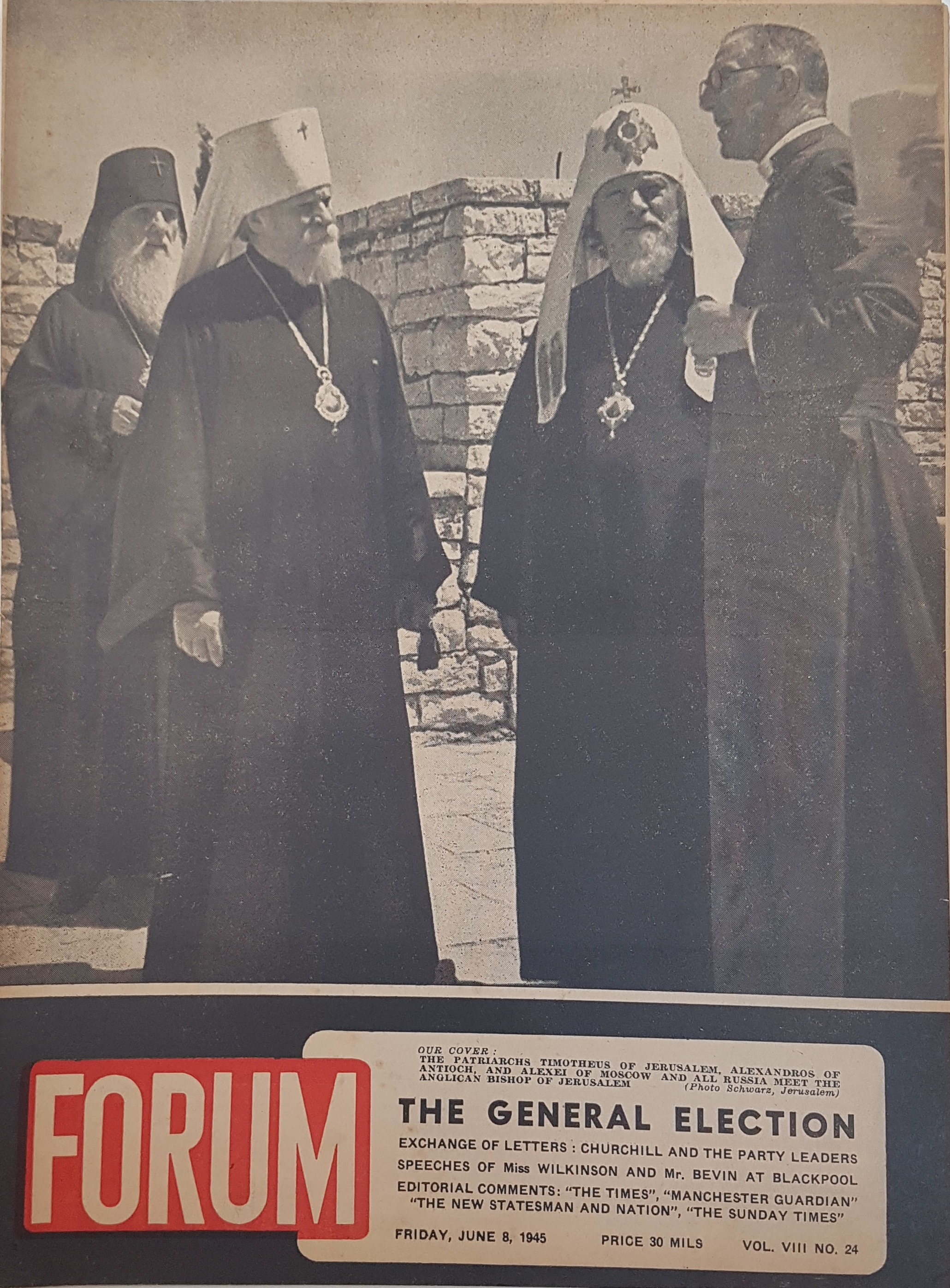 cover page of Forum Vol 8, No 24, June 8, 1944